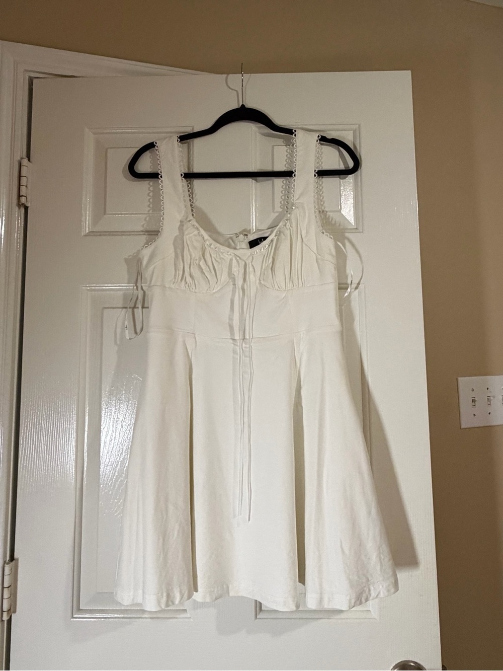 Lulu's White Sleeveless Fit & Flare Mini Dress